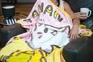 Bananya The Banana Cat Large Anime Fleece Throw Blanket | 60 x 45 Inches