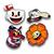 Cuphead Collectibles| Exclusive Cuphead Enamel Pin Set 4 Pack