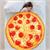 Pepperoni Pizza Round Throw Blanket