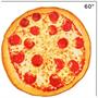 Pepperoni Pizza Round Throw Blanket