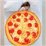 Pepperoni Pizza Round Throw Blanket