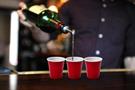 20 Pack Shot Glasses - 1.5 oz Acrylic Party Cup - Red Plastic Shot Glass
