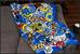 Sonic The Hedgehog Sticker Bomb Fleece Throw Blanket | 45 x 60 Inch Cozy Blanket