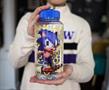Sonic The Hedgehog Gold Rings Plastic Water Bottle | Holds 32 Ounces