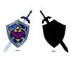 The Legend of Zelda Hylian Shileld & Sword Auto Decal