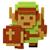 Legend Of Zelda Series 5 Nintendo 2.5" Mini Figure 8 Bit Link