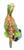 Jurassic World 7 Inch Stuffed Character Plush | Hybrid Green Raptor