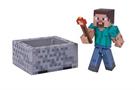 Minecraft 3" Action Figure: Steve with Minecart Pack