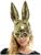 Bedazzled Gold Mirror Bunny Mask Adult Costume Accessory