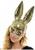 Bedazzled Gold Mirror Bunny Mask Adult Costume Accessory