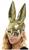 Bedazzled Gold Mirror Bunny Mask Adult Costume Accessory