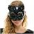 Bedazzled Black Mirror Cat Mask Adult Costume Accessory