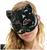 Bedazzled Black Mirror Cat Mask Adult Costume Accessory