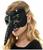 Bedazzled Black Mirror Mardi Gras Mask Adult Costume Accessory