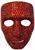 Bedazzled Red Rhinestone Skull Mask Adult Costume Accessory