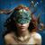 Mermaid Masquerade Costume Mask | Aqua
