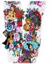 Disney Princess Floral Tattoo Lanyard with Card Holder and 4 Pins