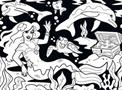 Mermaid Velvet Coloring 60 Piece Jigsaw Puzzle