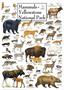Mammals of Yellowstone National Park 1000 Piece Linen Jigsaw Puzzle