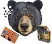 I AM Bear 550 Piece Animal Head-Shaped Jigsaw Puzzle