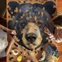 I AM Bear 550 Piece Animal Head-Shaped Jigsaw Puzzle