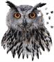 I AM Owl 550 Piece Animal Head-Shaped Jigsaw Puzzle
