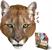 I AM Cougar 300 Piece Animal Head-Shaped Jigsaw Puzzle