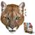 I AM Cougar 300 Piece Animal Head-Shaped Jigsaw Puzzle