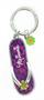 Disney Minnie Mouse Purple Flip Flop Pewter Key Ring