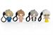 The Golden Girls 4-Piece Foam Figural Backpack Clip Figure Box Set Toynk Exclusive