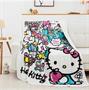 Hello Kitty My Cute World 60 x 80 Inch Silk Touch Sherpa Throw Blanket