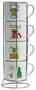 Star Wars Grogu Holiday Cuteness 4-Piece 10oz Stackable Ceramic Mug Set