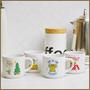 Star Wars Grogu Holiday Cuteness 4-Piece 10oz Stackable Ceramic Mug Set