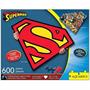 DC Comics Superman Logo 600 Piece Shaped 2 Sided Jigsaw Puzzle