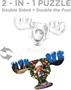 Christmas Vacation Moose Mug & Collage 600 Piece 2 Sided Die Cut Jigsaw Puzzle
