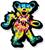 Grateful Dead Tie-Dyed Dancing Bear Funky Chunky Magnet