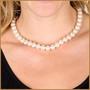 Jumbo White Pearls Adult Costume Necklace
