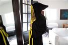 Harry Potter Hufflepuff Hooded Bathrobe for Adults | One Size Fits Most