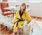 Star Trek: The Original Series Waffle-Weave Cotton Adult Bathrobe | Gold Command