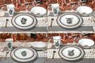 Harry Potter Hogwarts House Logos 16-Piece Ceramic Dinnerware Set