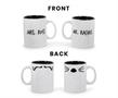Friends Mr. Rachel Whiskers and Mrs. Ross Moustache Double-Sided Mugs | Set of 2