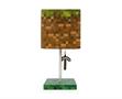 Minecraft Grass Block Desk Lamp With Pickaxe 3D Puller | 14 Inches Tall