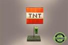 Minecraft TNT Block Desk Lamp with 3D Creeper Puller | 14-Inch LED Lamp Light