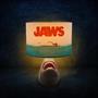 JAWS Classic Movie Poster Desk Lamp With Shark Figural Sculpt | 13 Inches Tall