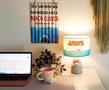 JAWS Classic Movie Poster Desk Lamp With Shark Figural Sculpt | 13 Inches Tall