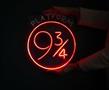 Harry Potter Platform 9 3/4 Hanging LED Neon Wall Light Sign