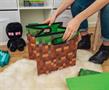 Minecraft Grassy Block Fabric Storage Bin Cube Organizer with Lid | 13 Inches