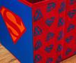 DC Comics Superman Logo Storage Bin Cube Organizer | 11 Inches