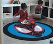 Marvel Spider-Man Miles Morales Mask Round Printed Area Rug | 52 Inches
