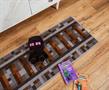 Minecraft Train Rail Area Rug | 20 x 60 Inches